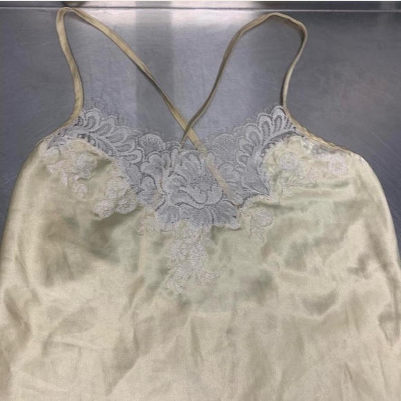 💕 Natori vintage classic peony cream slip dress M lingerie granmacore pajama - Picture 5 of 7